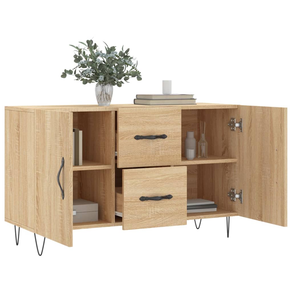 Vidaxl Komoda, Dąb Sonoma, 100X36X60 Cm, Materiał Drewnopochodny