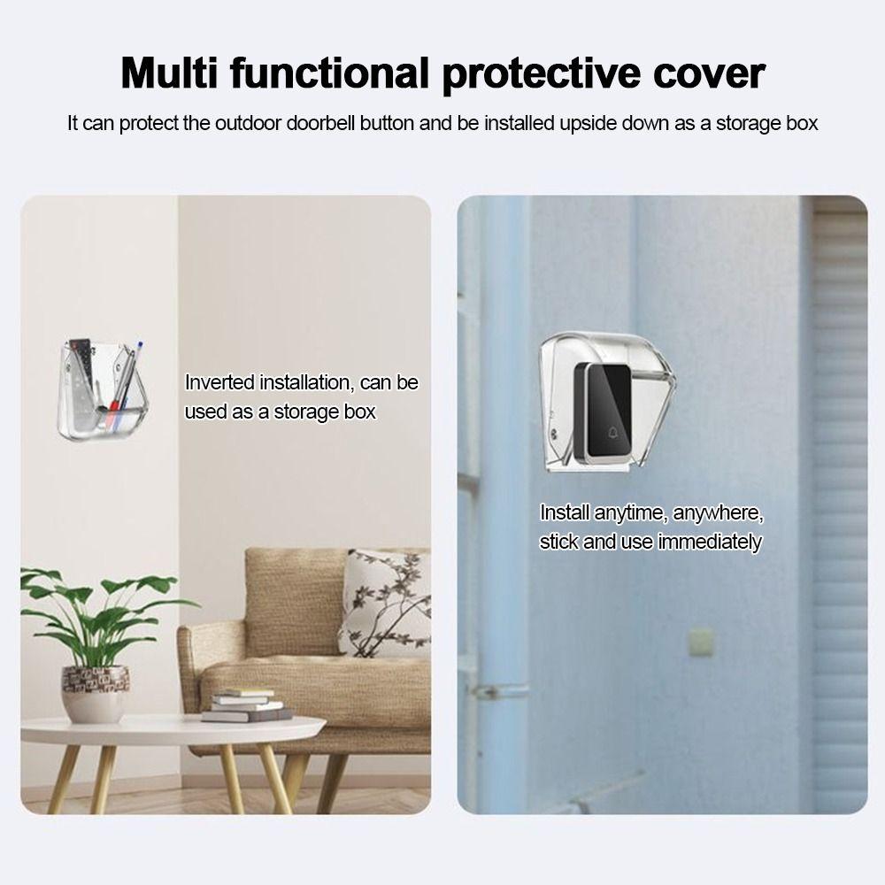 Waterproof Ring Doorbell Cover Transparent Wireless Doorbell Cover Doorbell Rain Cover Outdoor Use