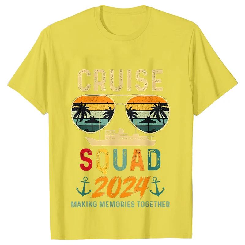 Cruise Squad 2024 Unisex T Shirt Family Vacation Matching Group Summer Tees Fashion Graphic Y2k Tops Women Aesthetic Clothing