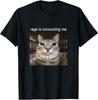 Я в ярости Глупый кот, смотрящий в никуда Мем Футболка