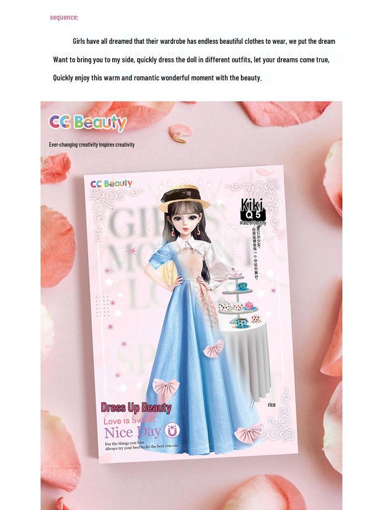 Магнитная книга-пазл для девочек: Набор наклеек Игрушка и Модная кукла для возраста 4-6 лет