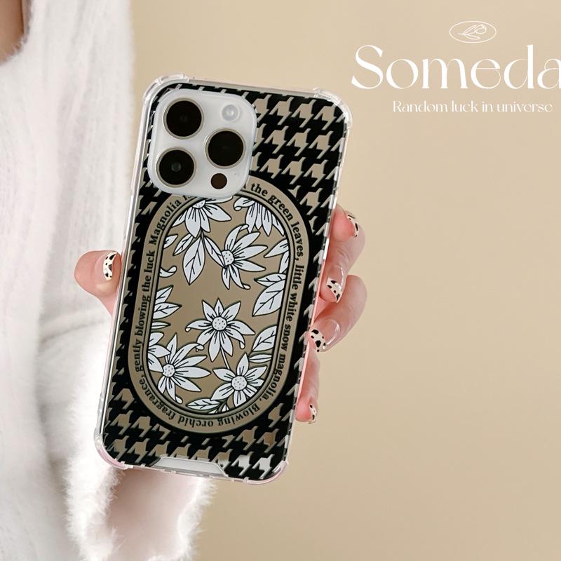 Zhitai Цветочный зеркальный чехол для iPhone 15/14, Apple 16, Huawei Mate 50, Xiaomi 14