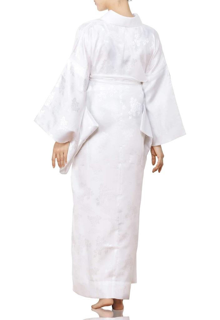 Стирающееся кимоно Nagajuban с полуворотником Белая одежда Nagajuban [KYOETSU] Женское Женское (Не удалено, Белый, BL)