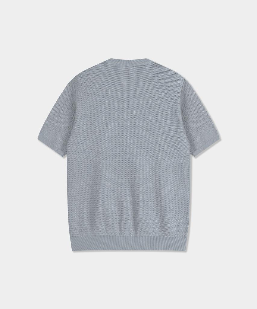 BIRBANTE Summer Washable Essential Round Knit - Sky Grey