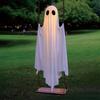 5 футов Подвесной Качающийся Призрак Хэллоуин Украшение Светодиодная Подсветка Наружное Большой Белый Призрак Качающийся Хэллоуин Декор для Двора Дерева Передней Веранды