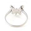 Silver Ring 'Butterfly' Silvery White (rhodium) - 12x10 Mm