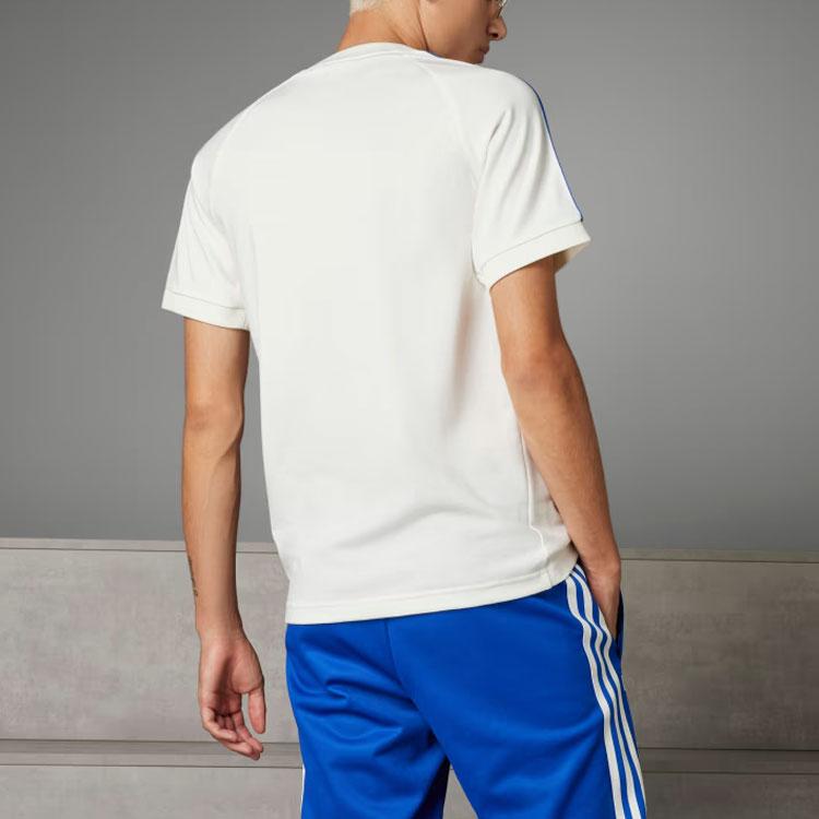 adidas Оригинальная футболка Adicolor Classics с 3 полосками, мужские футболки сине-белого цвета IS0618