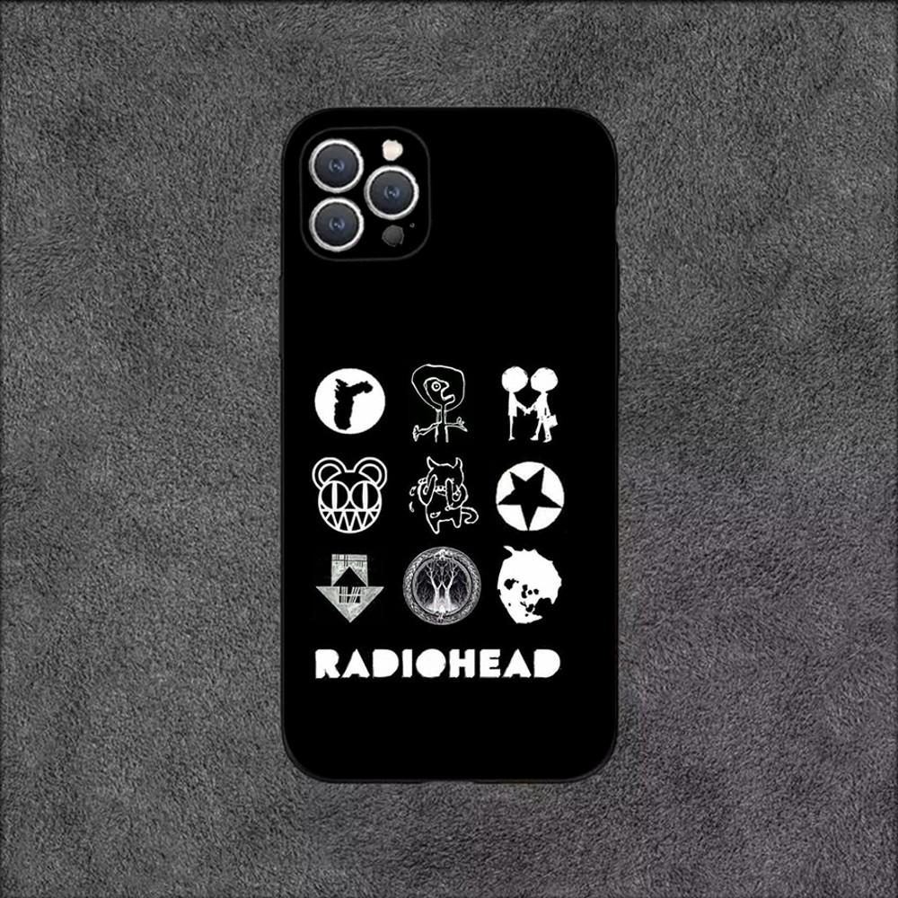 Чехол для телефона R-Radiohead Rock Band для iPhone 16,15,14,13,12,11,Plus,Pro Max,XS,X,XR,SE,Mini,8,7 Мягкий силикон Черный чехол
