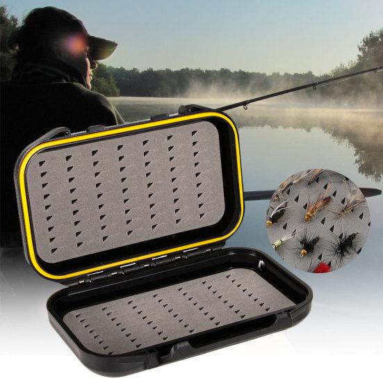 MUQZI Sports Accessory Portable Waterproof Fly Fishing Lure Bait Trout Flies Plastic Storage Box Case