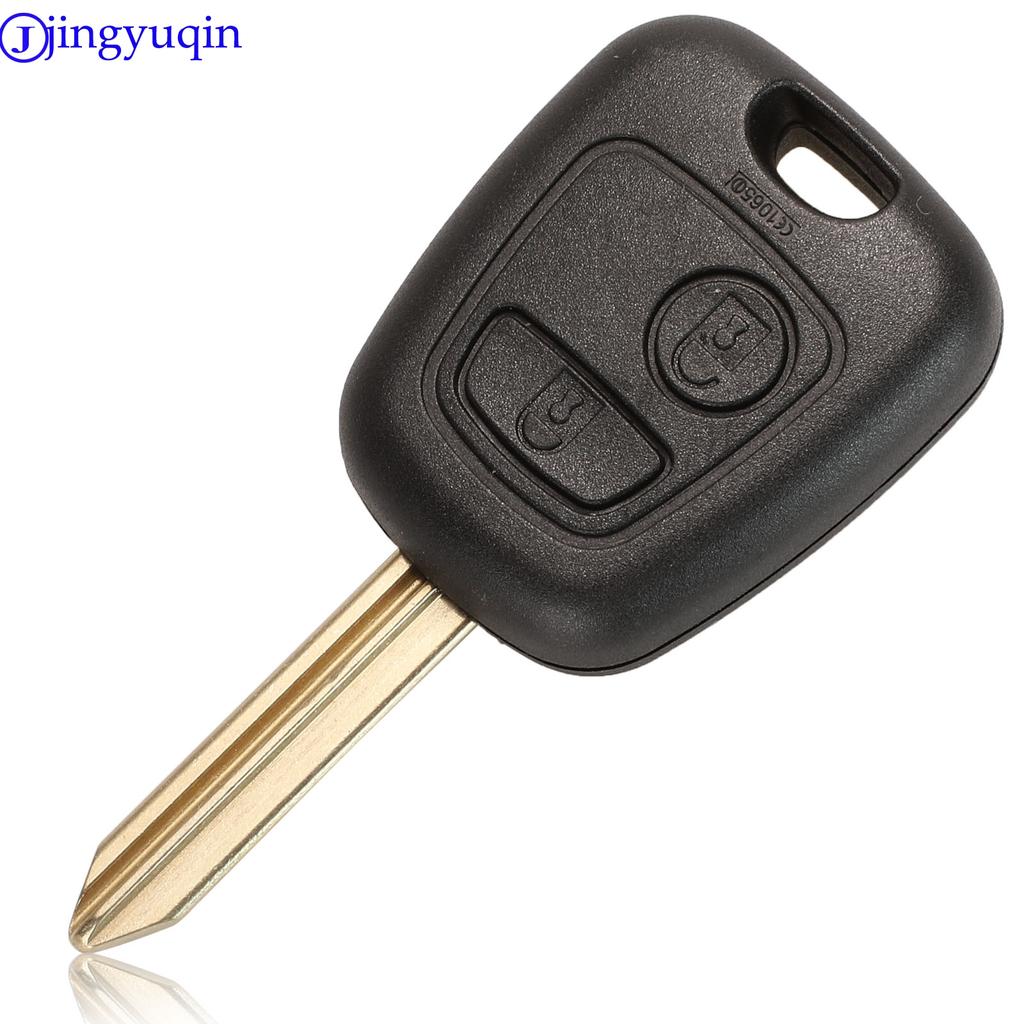 Jingyuqin 2 Buttons Remote Car Key Shell Case Fob For Peugeot Partner Expert Boxer SX9 Blade For CITROEN C2 / C3 Pluriel