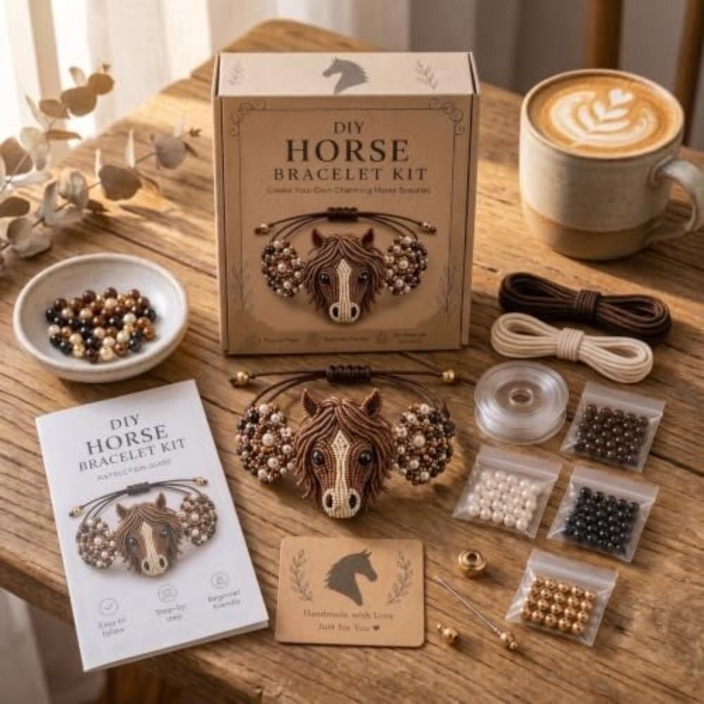 Animal Theme Beading Craft Kit Cute Jewelry Making Set New DIY Beadwork Kit for Beginners