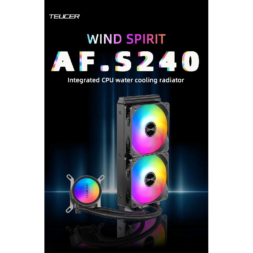 TEUCER AF-120 Water Cooler 12cm RGB Fan Processor Heatsink 120mm PC Water Cooling Radiator For intel 2011/1700/155X AMD AM4 AM5