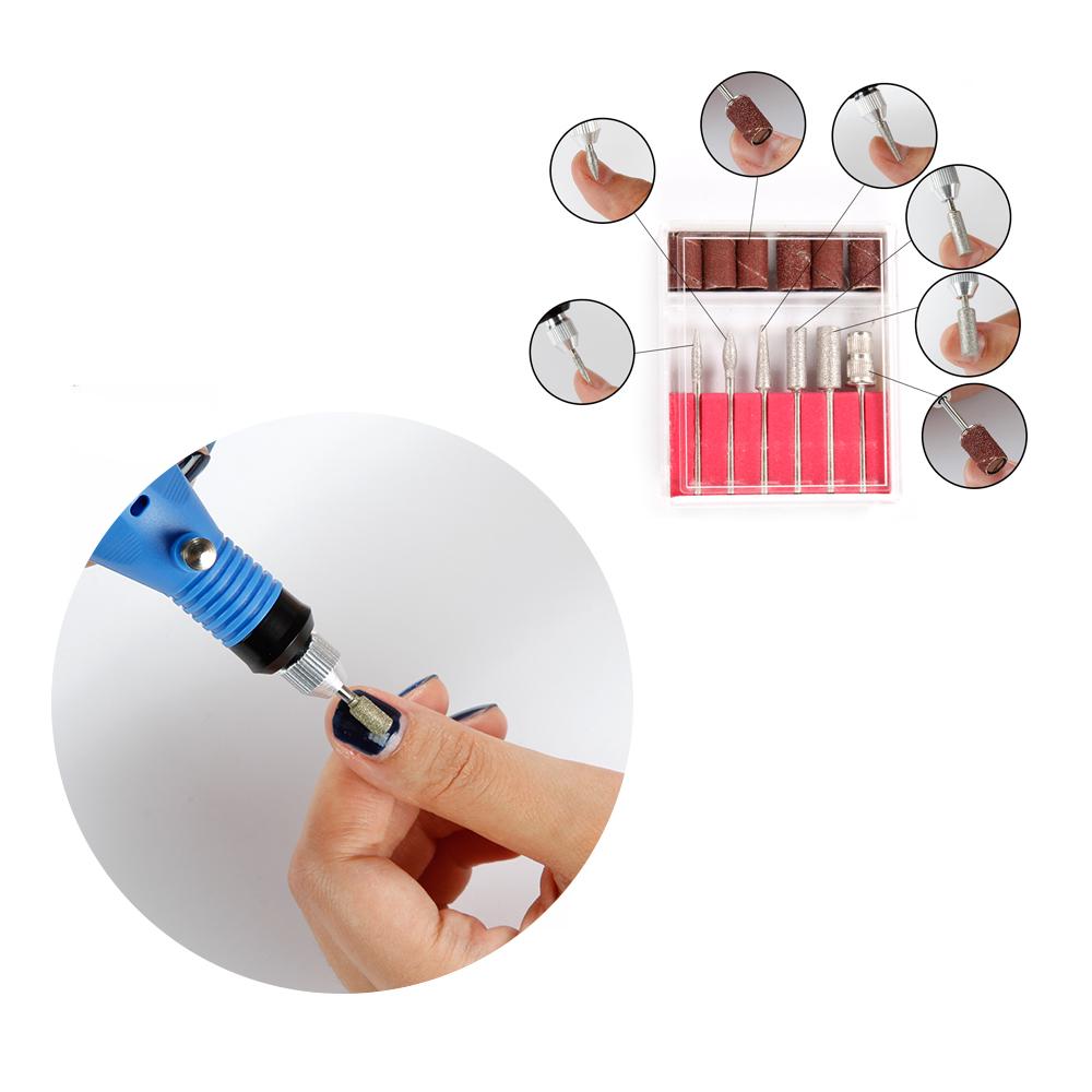 Электрическая шлифовальная дрель, набор полировщиков для маникюра, инструменты для дизайна ногтей, профессиональная машина для ухода за ногтями типа ручки