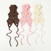 Retro Crochet Flower Hair Band French Long Knit Turban Sweet Knitted Headband  Travel