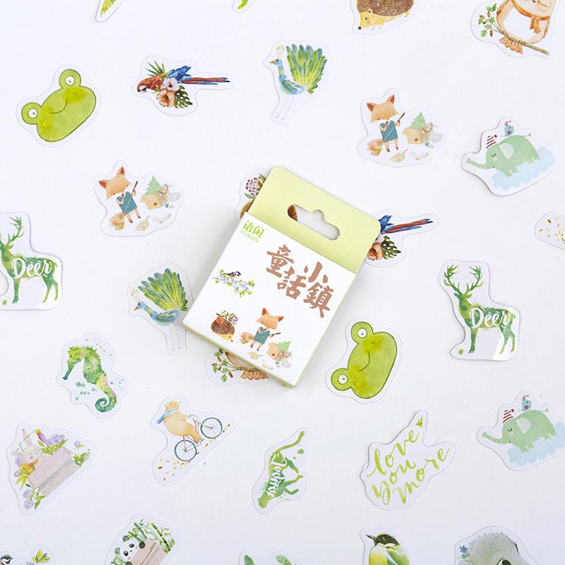 50 шт./упак., милые цветочные плакаты с единорогом, мини-бумажные наклейки, украшение для дневника, этикетка для скрапбукинга, канцелярские принадлежности