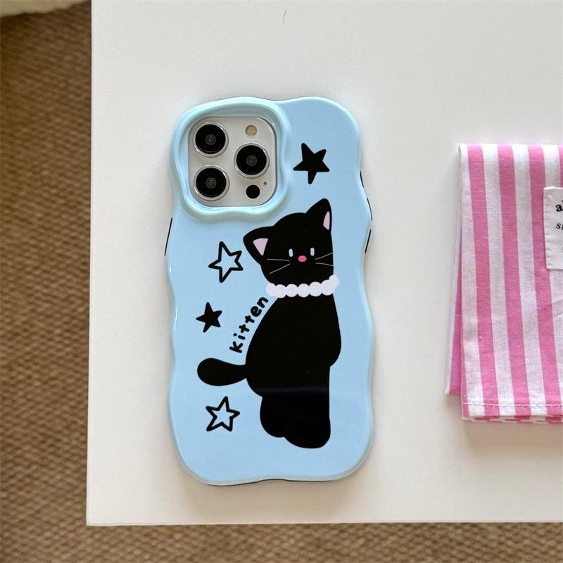 Милый Чехол-Лежащий Кот для iPhone 13/14/15/16 Pro Max & 17 Pro