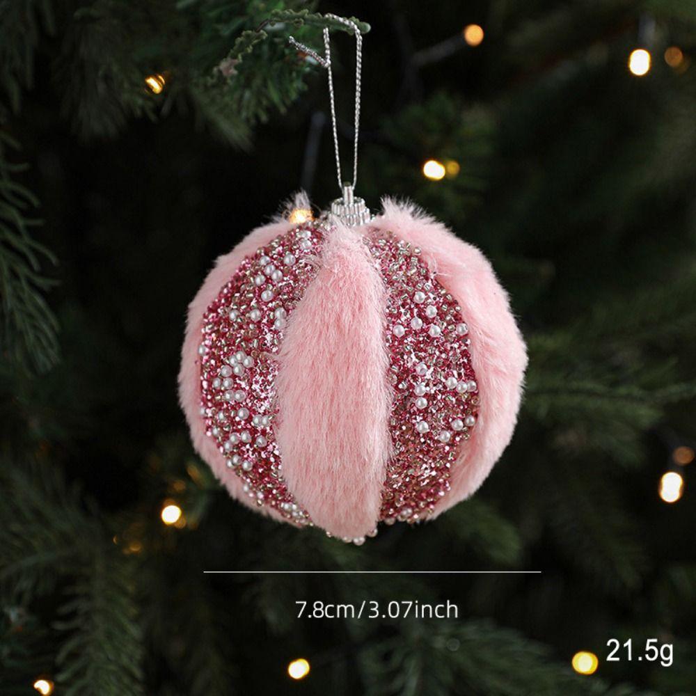 Petal Christmas Tree Ornaments Pink Christmas Ball New Xmas Tree Hangings Pendant  Xmas Decorations