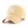 Кепка Forty Seven 47 Brand New York Yankees Светло-бежевая Clean Up с изогнутым козырьком, ремешок-застежка