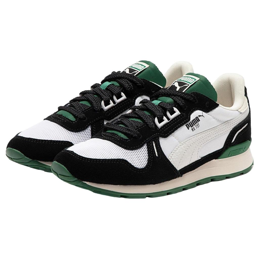 Puma Rx 737 Тканевые Двухслойная коровья кожа Удобные Спортивные Низкие Кроссовки для Повседневной Носки Унисекс кроссовки Черный Белый Зеленый 391971-01