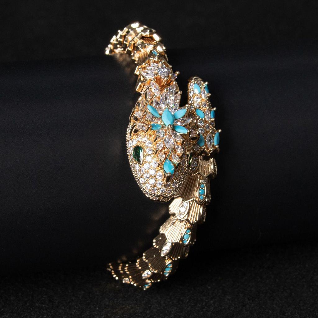 Electroplated Real Gold Spirit Snake Bracelet - Exaggerated Europe & America Style