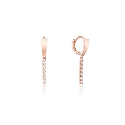 Серьги-капли с полной закрепкой, 14 карат, LOSN2009G