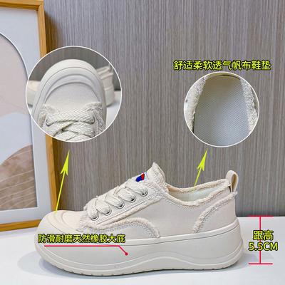 Парусиновые туфли, маленькие белые туфли, женские, весна 2025, новые туфли на шнуровке с круглым носком, повседневная обувь, мода, универсальная женская обувь в стиле колледжа, прилив