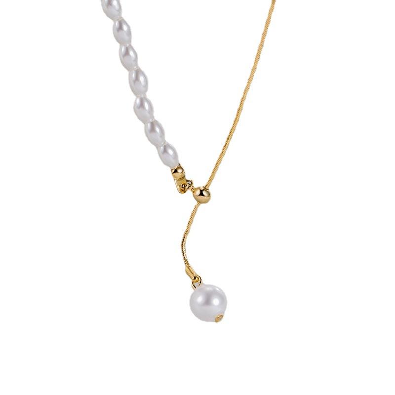 ANENJERY Новая мода Kpop жемчужное колье-колье милый двухслойный кулон-цепочка для женщин ювелирные изделия подарок для девочек