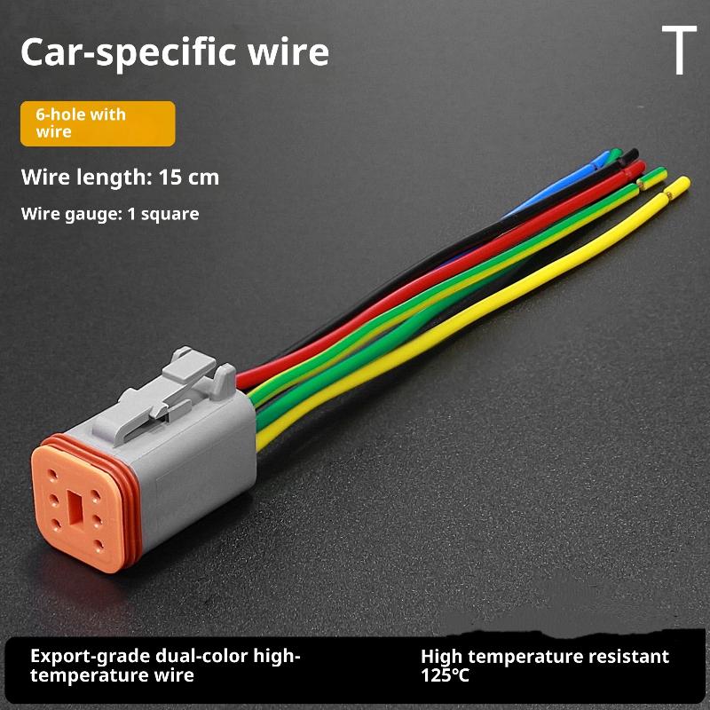 1 Pcs Dt Connector With 15Cm Wiring Harness Dt06-2S/Dt04-2P 2P 3P 4P 6P 8P 12P Waterproof Electrical Connector