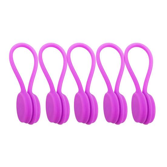 5/10 шт. силиконовые кабельные стяжки магнитные сматывающие зажимы для кабеля стяжки-закрутки органайзер для шнура