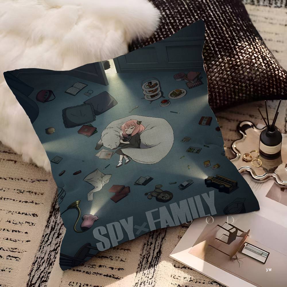 Подушка Spy X Family Аниме Подушка Подушка для изголовья дивана Чехол для подушки Чехол для подушки 45x45 см Мода