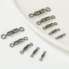 Steel 2# 4# 6# 8# 10# Bearing Barrel Double Rolling Heavy Duty Ball Fishing Swivel Connector