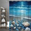 Ночная океанская пляжная ракушка морской звезды занавеска для душа, декоративная занавеска для душа для ванной комнаты, водонепроницаемая занавеска для душа с крючками