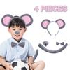 Adults Kids Halloween Costume Accessories Bow Tie Pink Pig Fancy Dress Pig Ears Nose Tail Headband