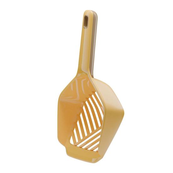 Совок для кошачьего туалета с базой для хранения, длинной ручкой, антипригарный, с прорезями, переносной, для просеивания кала