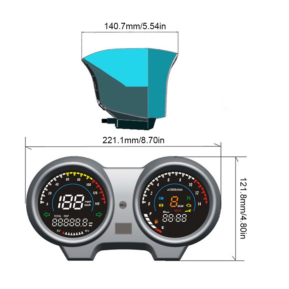 Цифровая приборная панель мотоцикла, спидометр, светодиодная цифровая приборная панель, измеритель оборотов мотоцикла для Бразилии TITAN 150 для Honda CG150 Fan150