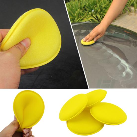 12 шт., губка для вощения, автомобильная круглая пенопластовая полировальная губка, ультрамягкая губка для ухода за воском, полировальная губка, автоаксессуары