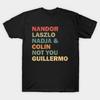 Мужская черная футболка с принтом Nandor Laszlo Nadja And Colin Not You Guillermo - Retrocolor Печать на термотрансферной бумаге без вырезания Хлопковая футболка