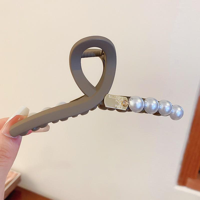 Большая круглая акриловая заколка-шпилька для волос Maillard - универсальная заколка-акула для повседневного использования