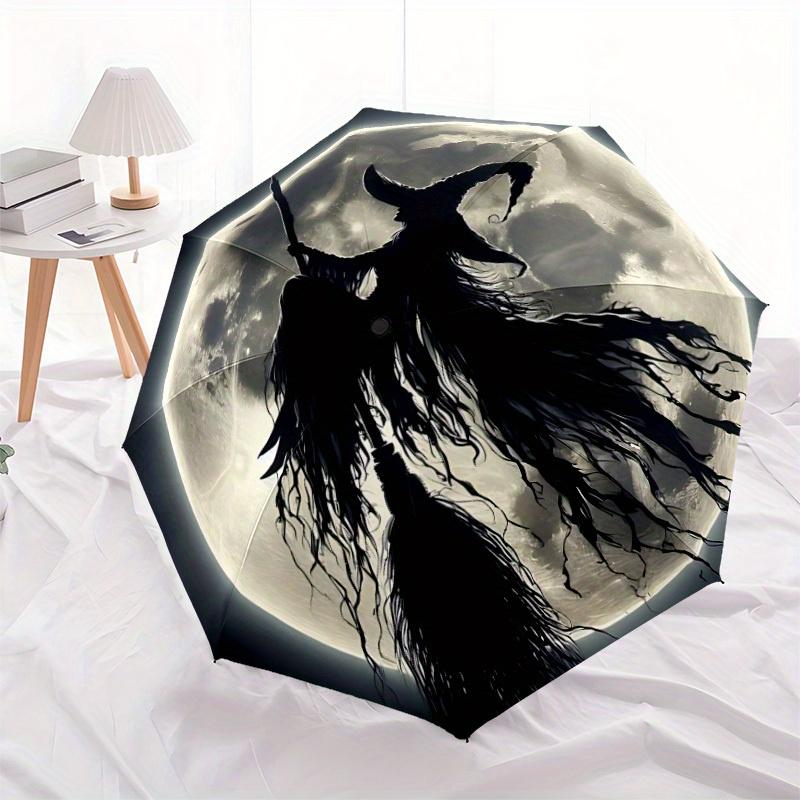 1pc Moon Witch Automatic Umbrella High Quality Canopy, Portable Folding Umbrella with, Ideal Gift for - Travel 199