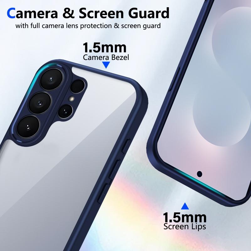Роскошный матовый акриловый чехол для Samsung Galaxy S26 S25 Edge S24 S23 Plus S22 Ultra S21 FE M56 A17 F17 A57 A16 Прозрачный чехол