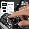 BBJL7 Fashion 4pcs For BMW M Performance Logo 3D Epoxy Glue Badge Car Interior Steering Wheel Dashboard Decor Sticker Accessories
