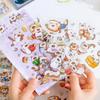 Kawaii Cat Stickers Cartoon Animal Stickers Student DIY Scrapbook Decals Handbook Cute Korean Nail Sticker Aesthetic Stationery