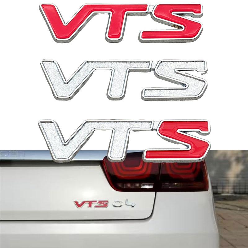 3d Metal Letters VTS Logo Emblem Car Rear Trunk Sticker Badge for Citroen C2 C3 C4 Quatre Xsara Jimny Saxo Accessories YX3