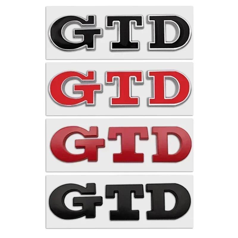 GTD Emblem 3D Metal Car Sticker Tailgate Badge Sticker Decal For Volkswagen VW Polo Golf 5 6 7 Passat Scirocco GTD Accessories HS5