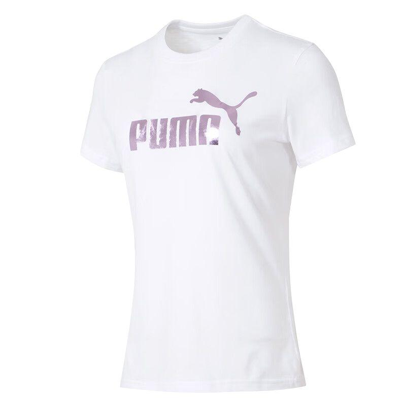 Puma Loose Fit Breathable Crew Neck Short Sleeve T-Shirt Women Tops White 688938-57