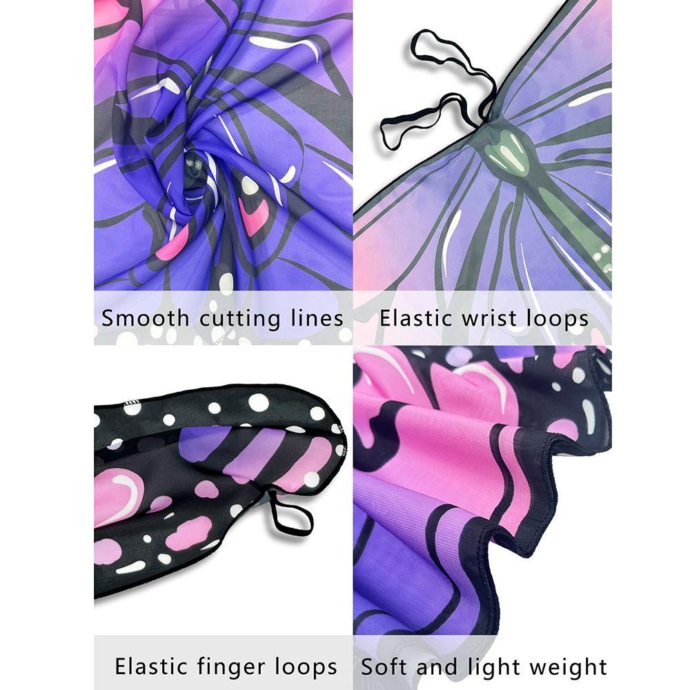 Colorful Butterfly Wing Cape Elegant Kids Butterfly Wings Halloween Fairy Cape Fancy Dress