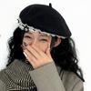 Трендовая шляпа художника с бантами, плоская шляпа, британский берет для свиданий, фотографии, головной убор кебби, шляпа художника, осень