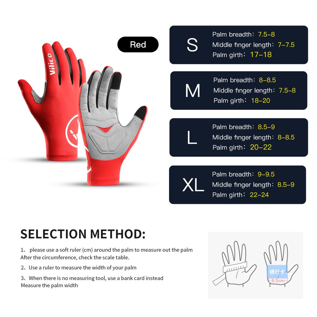 Touch Screen Long Full Fingers Half Fingers Gel Sports Cycling Gloves MTB Road Bike Riding Racing Women Men Bicycle Gloves 6