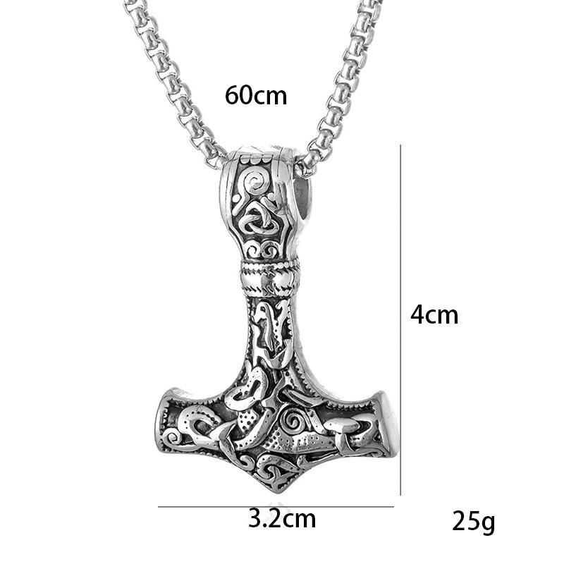 New Retro Jewelry Titanium Steel Viking Necklace Men's Personalized Necklace