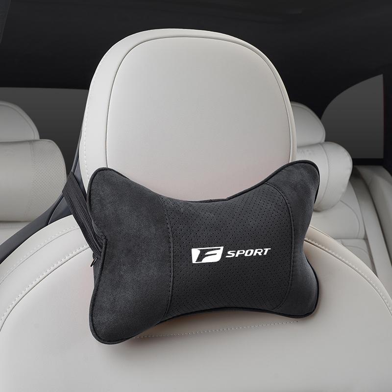 1Pcs Car Seat Headrest Auto Logo Neck Spine Protection Pillow For Lexus IS250 IS200 CT200h GS300 LS430 RX450h LX570 IS300 ES RX